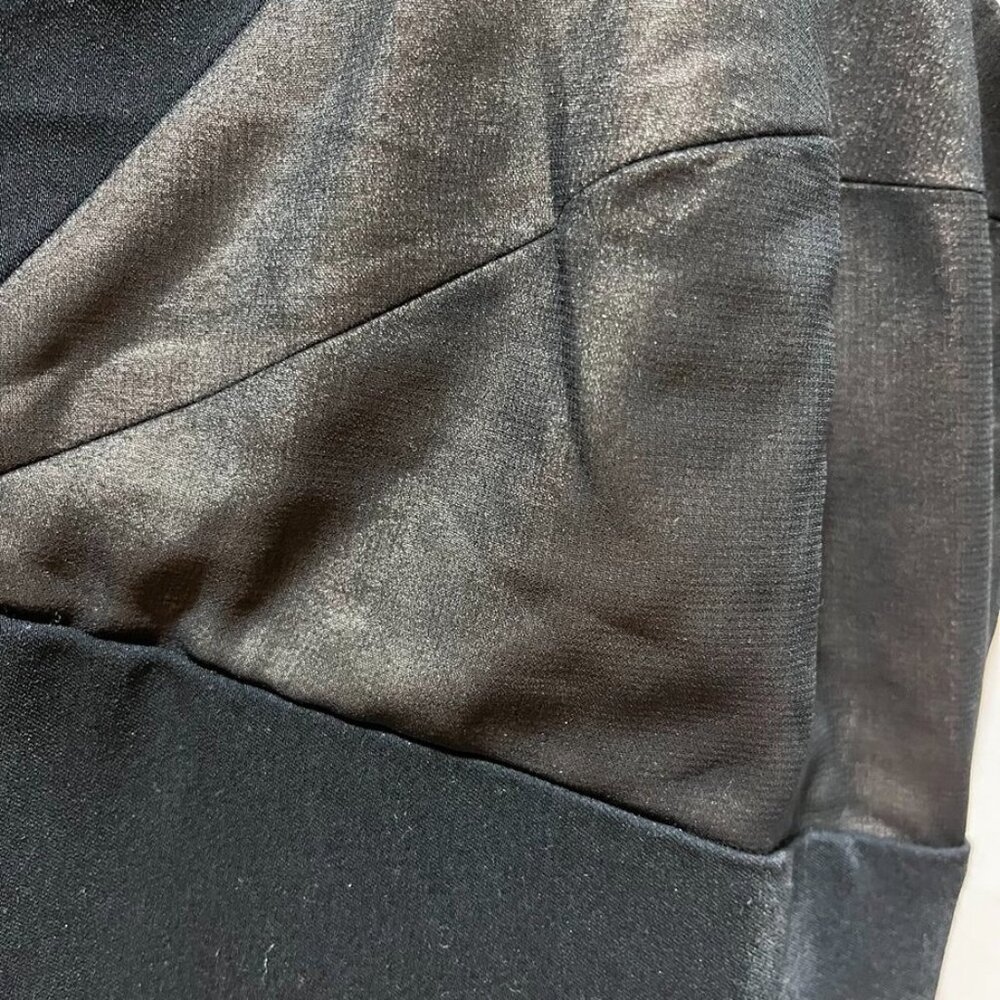 Harlyn Metallic Panel V-Neck Sleeveless Cocktail Sheath Dress Black XL - Picture 6 of 14